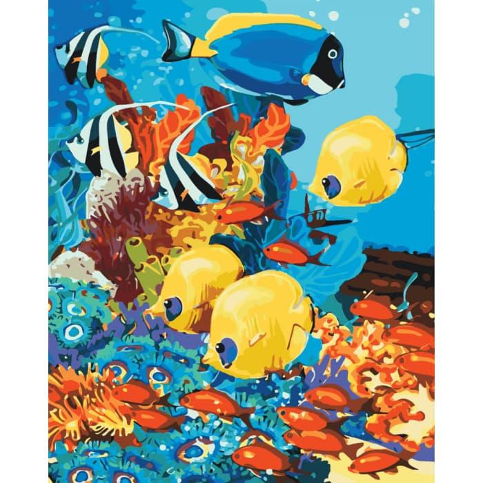 

Картина по номерам Идейка Морское царство 40 * 50 см кисти + краски в комплекте