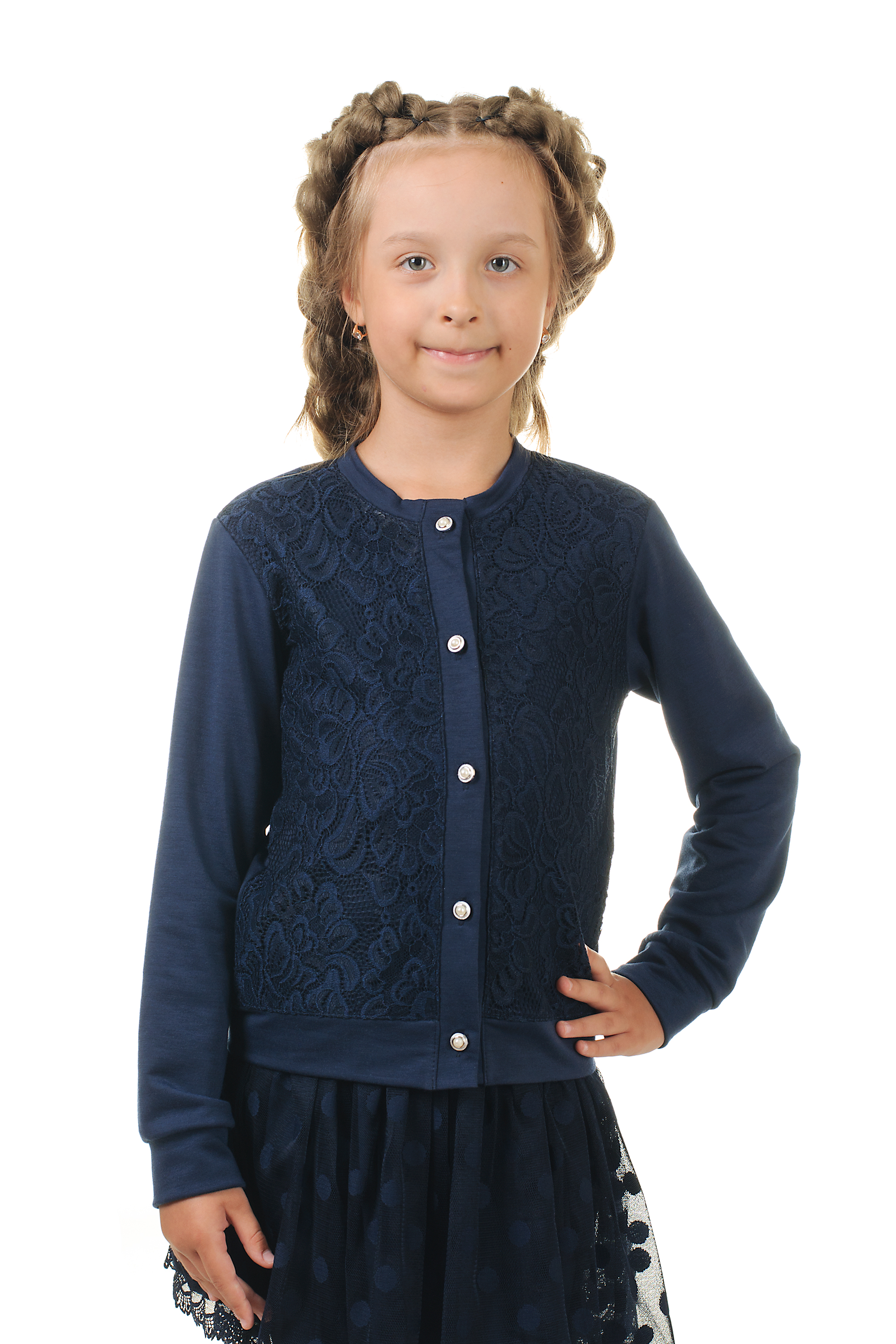 

Кофта школьная ViDa 140 Cиняя (924)