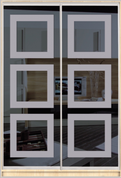 

Шкаф купе Luxe Studio Стандарт-3 Тонированное зеркало с Пескоструем-2 1000x2000x600 двухдверный