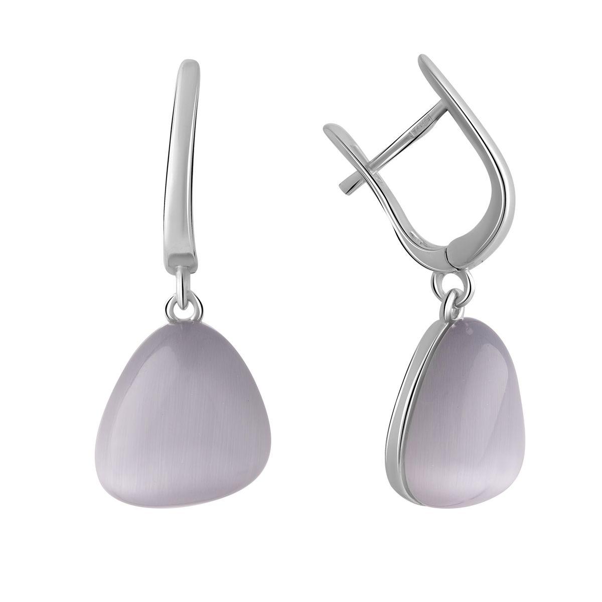 

Серебряные серьги SilverAlex с кошачим глазом