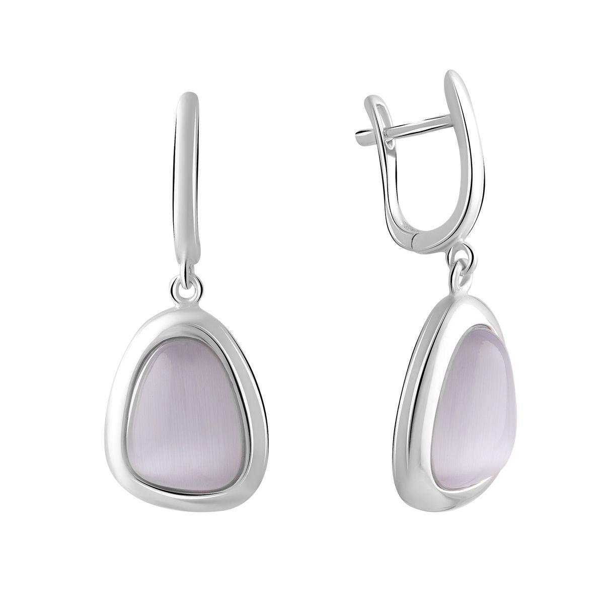 

Серебряные серьги SilverAlex с кошачим глазом