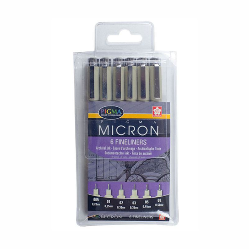 Набор линеров Sakura PIGMA Micron 6 шт (8710141049449) – низкие цены,  кредит, оплата частями в интернет-магазине ROZETKA | Купить в Украине:  Киеве, Харькове, Днепре, Одессе, Запорожье, Львове