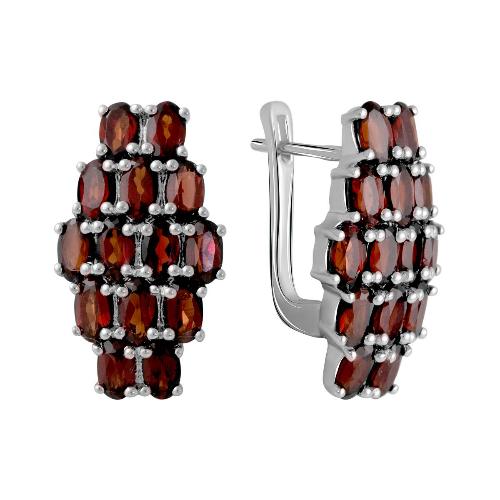 

Серебряные серьги SilverAlex с натуральным гранатом 9.1ct