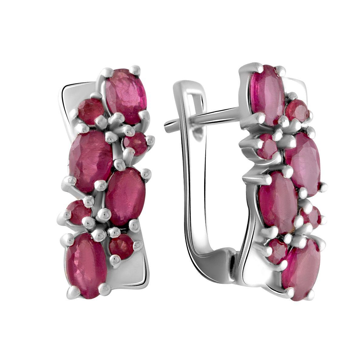 

Серебряные серьги SilverAlex с натуральным рубином