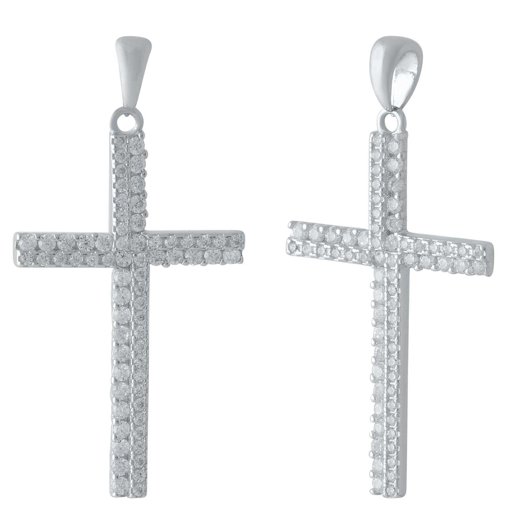 

Серебряный крестик SilverAlex с фианитами