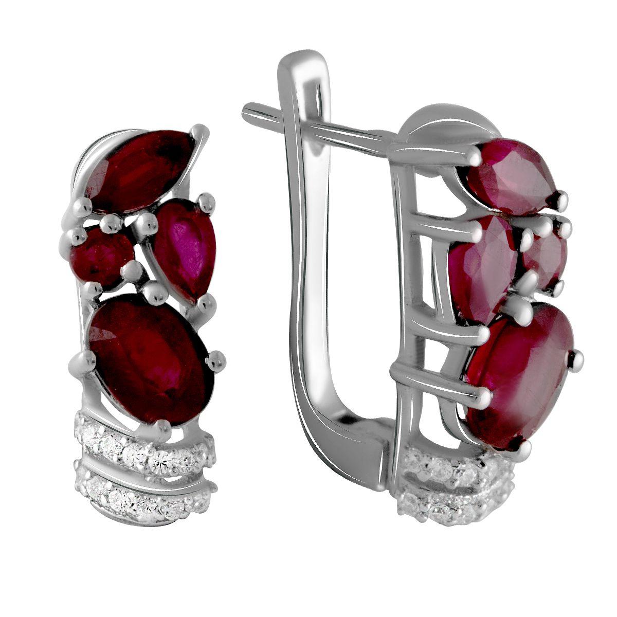 

Серебряные серьги SilverAlex с натуральным рубином