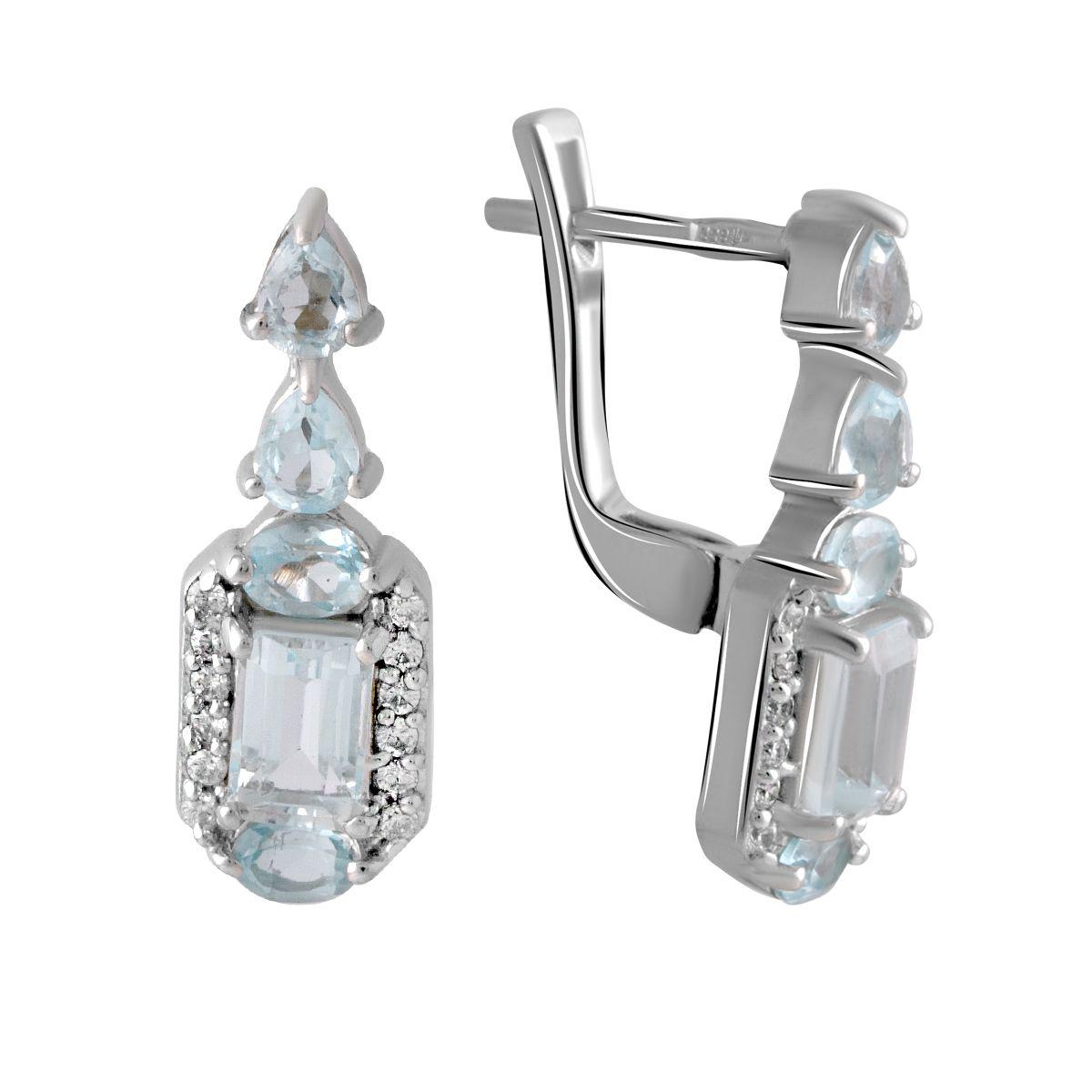 

Серебряные серьги SilverAlex с натуральным топазом