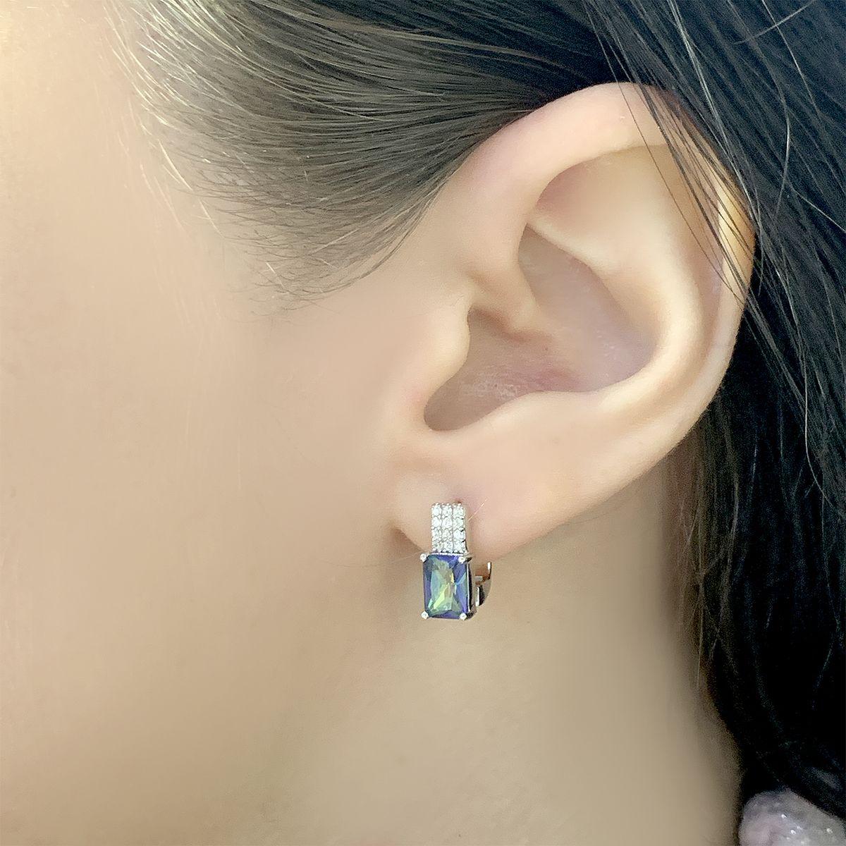 

Серебряные серьги SilverAlex с натуральным мистик топазом