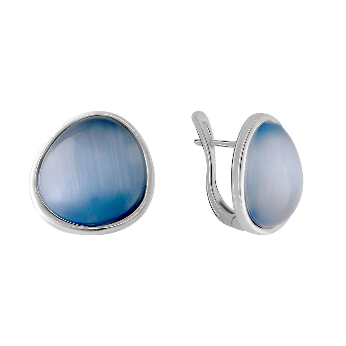 

Серебряные серьги SilverAlex с кошачим глазом
