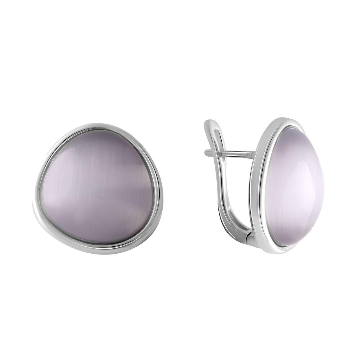 

Серебряные серьги SilverAlex с кошачим глазом