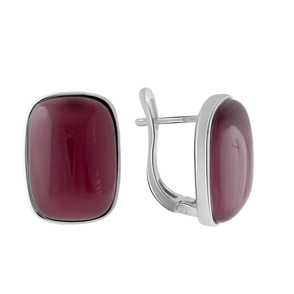 

Серебряные серьги SilverAlex с кошачим глазом
