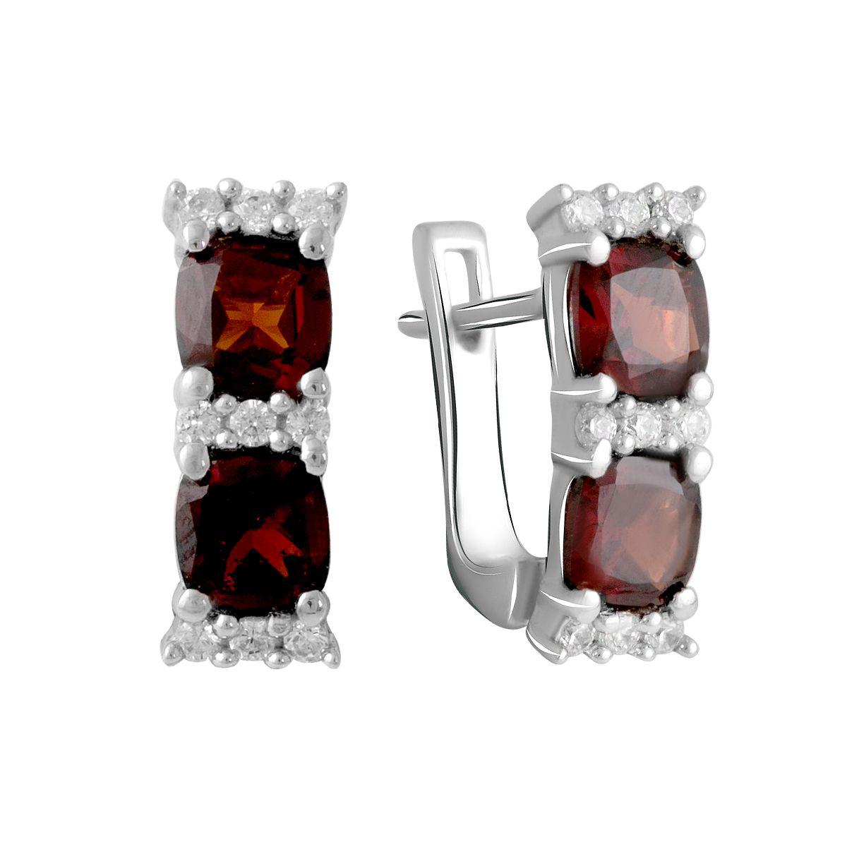 

Серебряные серьги SilverAlex с натуральным гранатом