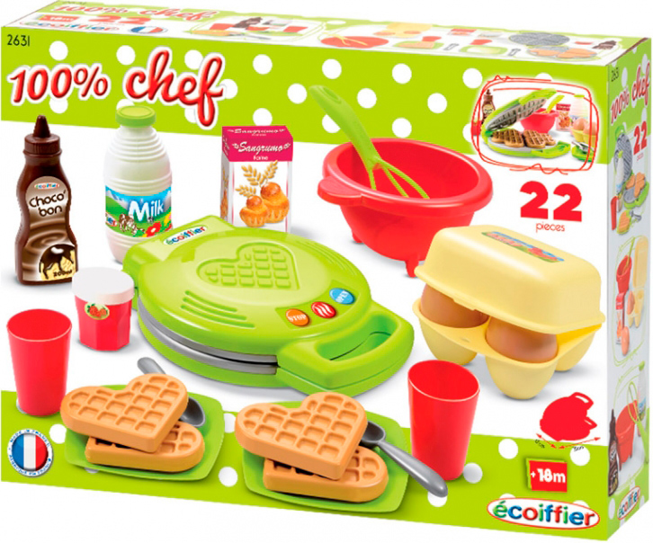 

Набор Ecoiffier Chef Вафельница с посудой и продуктами (2631) (3280250026310)