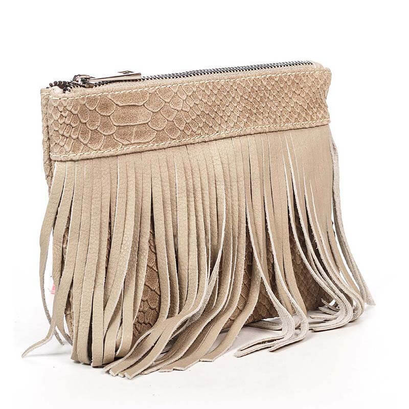

Клатч кожаный Italian Bags Таупе