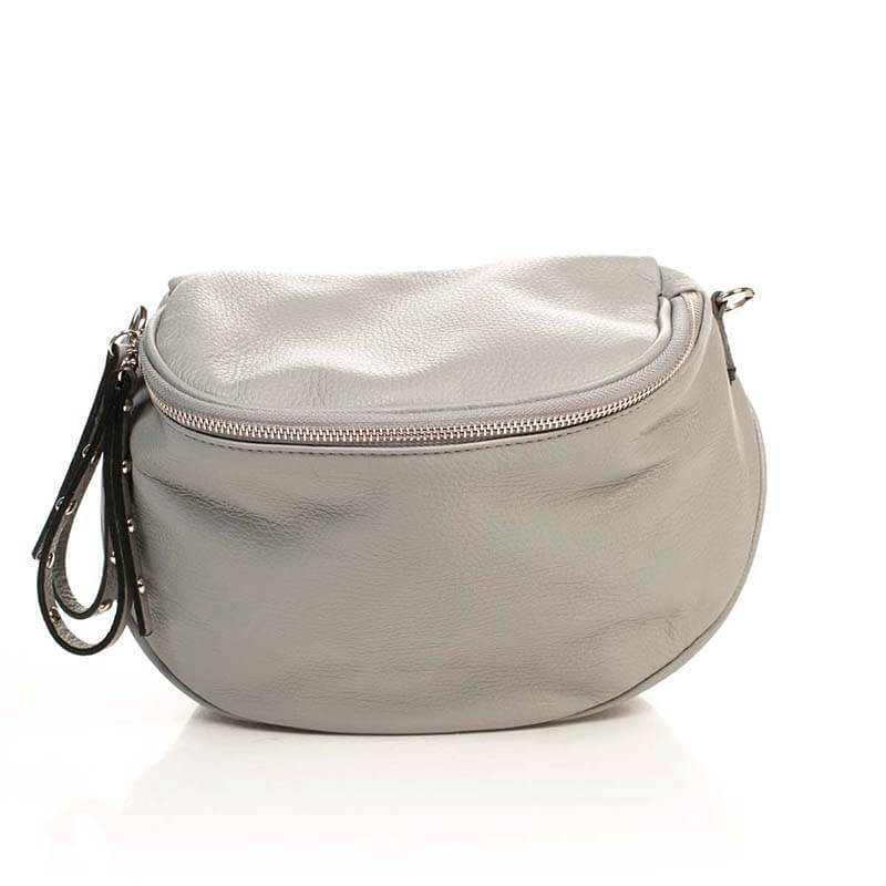

Кожаный клатч Italian Bags Серый