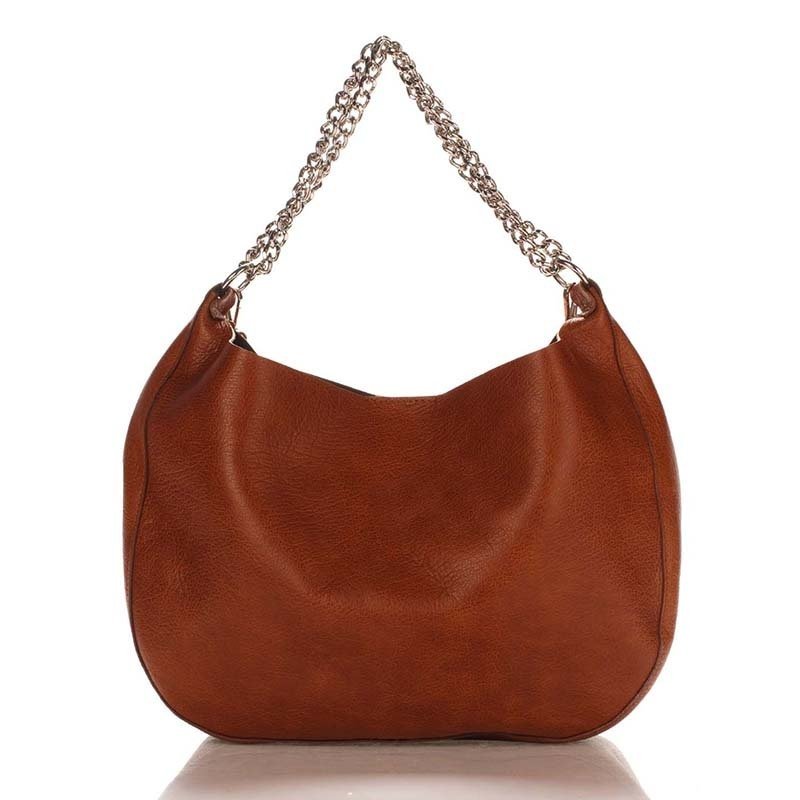 

Женская кожаная сумка Italian bags Коньячный