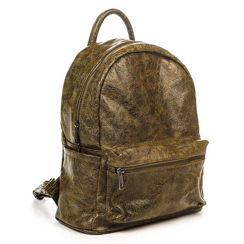 

Городской кожаный рюкзак Italian Bags Зеленый