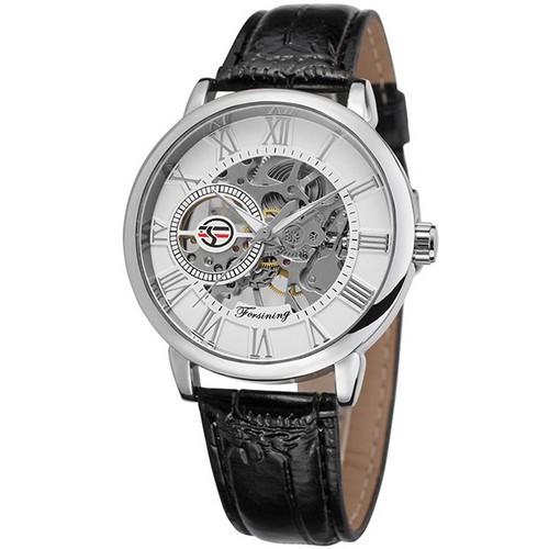 

Мужские наручные часы Forsining 8099 Black-Silver-White