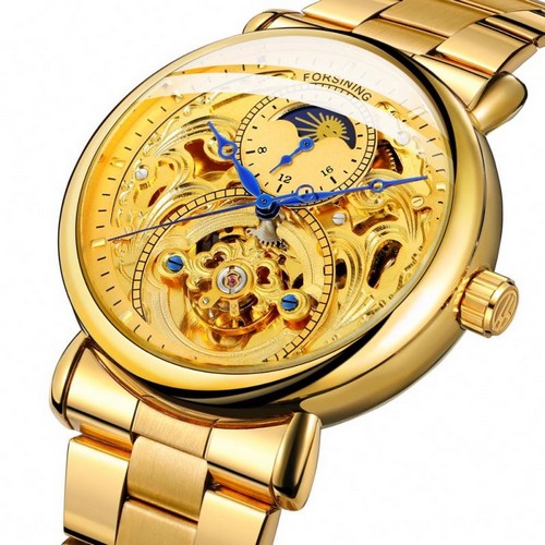 

Мужские наручные часы Forsining 8177 All Gold