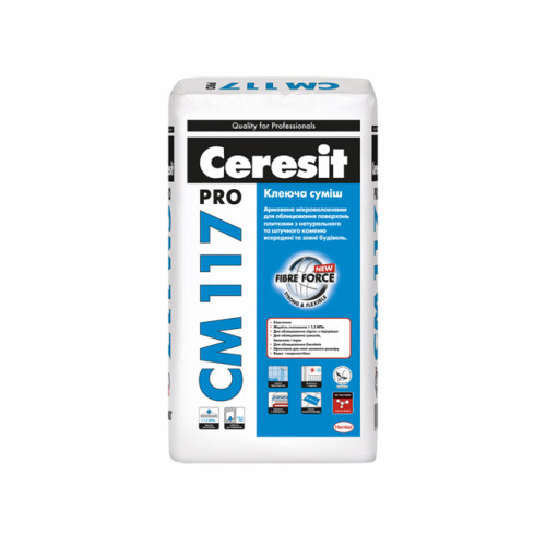 

Клей эластичный для натурального камня Ceresit CM 117 Pro