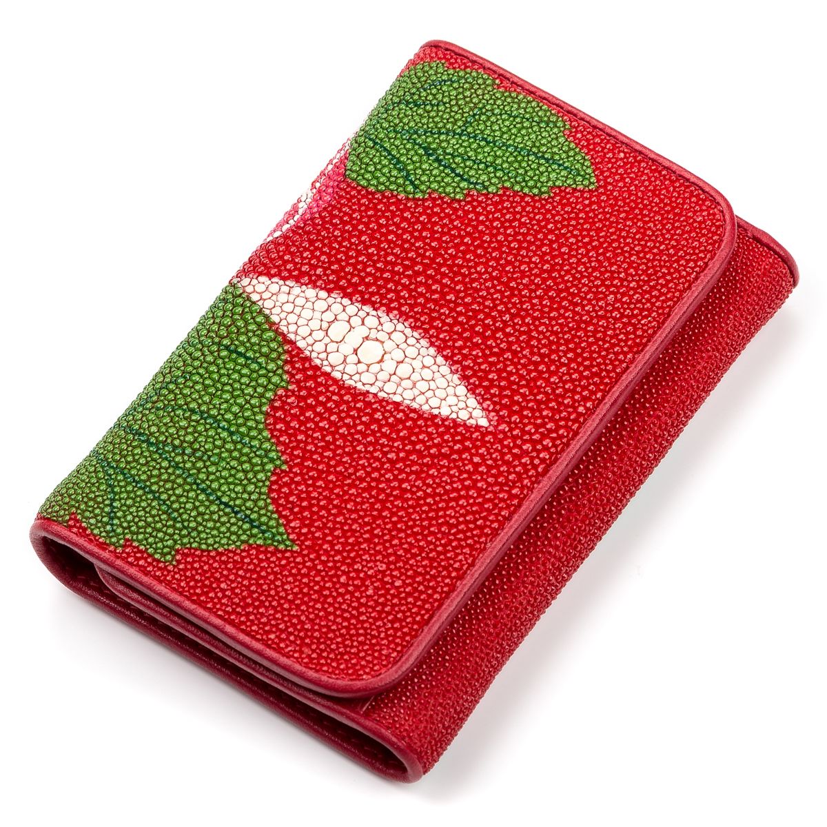 

Кошелек женский STINGRAY LEATHER 18077 из натуральной кожи морского ската Красный Красный STINGRAY LEATHER средние Красный