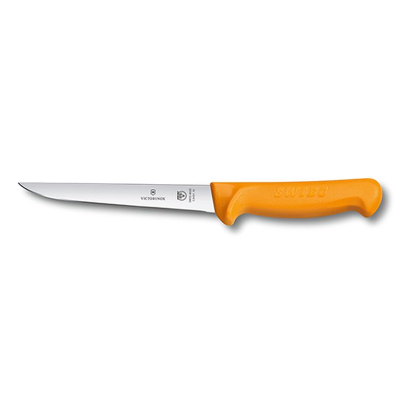 

Кухонный нож Victorinox Swibo Boning 14см прямой с жёлтой ручкой (58401.14)