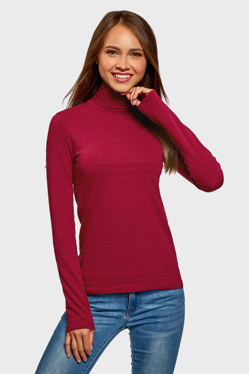 

Женский бордовый гольф Oodji  15E02003/49067/4901N, Женский бордовый гольф Oodji XS 15E02003/49067/4901N