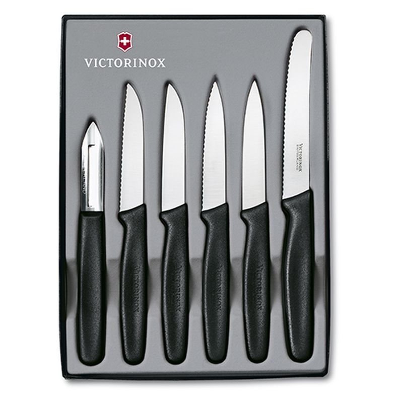 

Кухонный набор Victorinox Paring Set 6шт с чёрной ручкой (5 ножей, овощечистка) (51113.6)