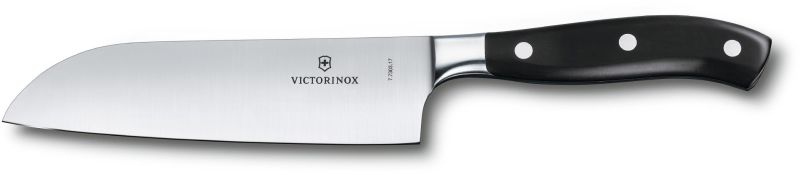 

Кухонный нож Victorinox Forged Santoku Grand Maitre 17см с чёрной ручкой (GB) (77303.17G)