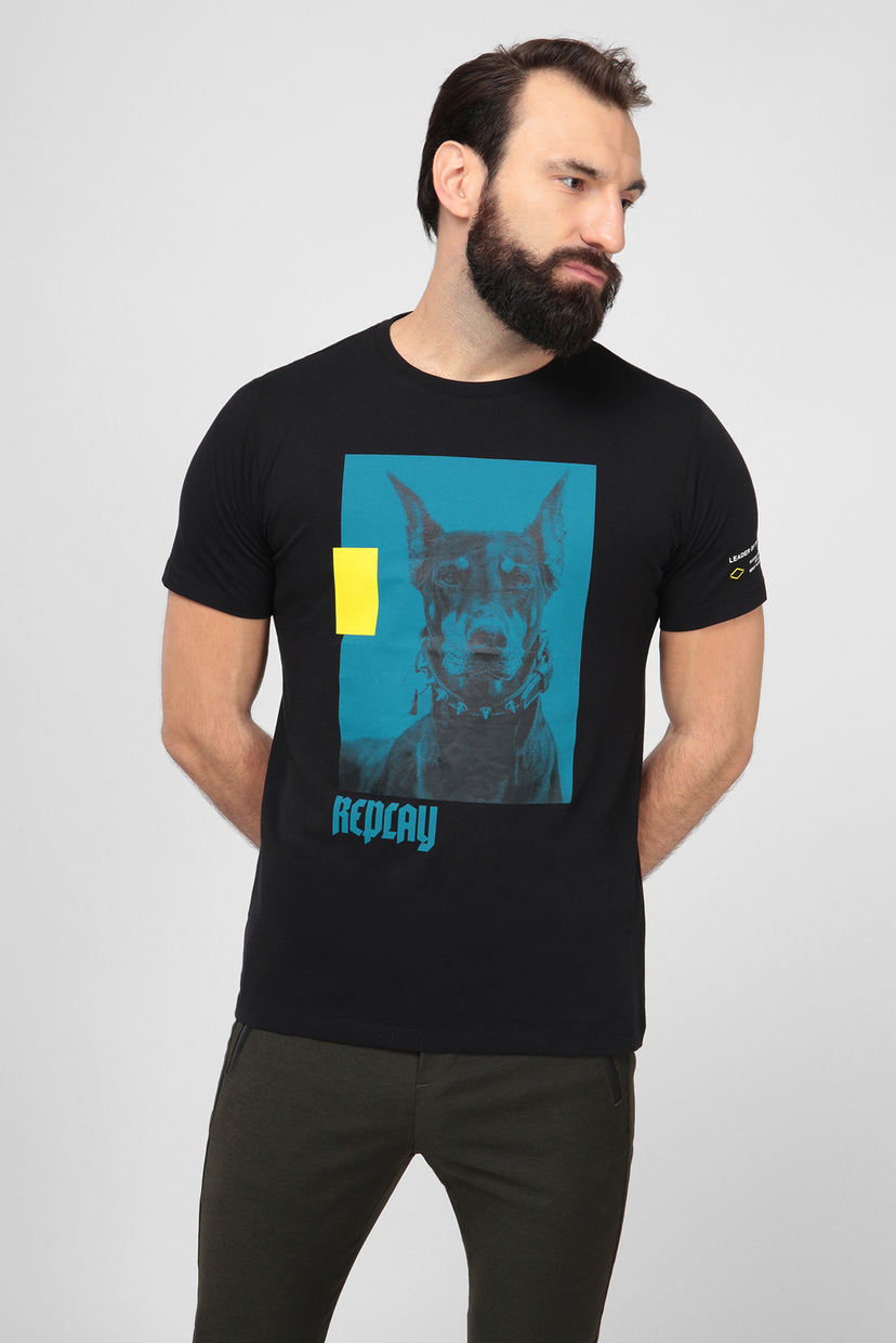 

Мужская черная футболка Replay S M3158 .000.2660