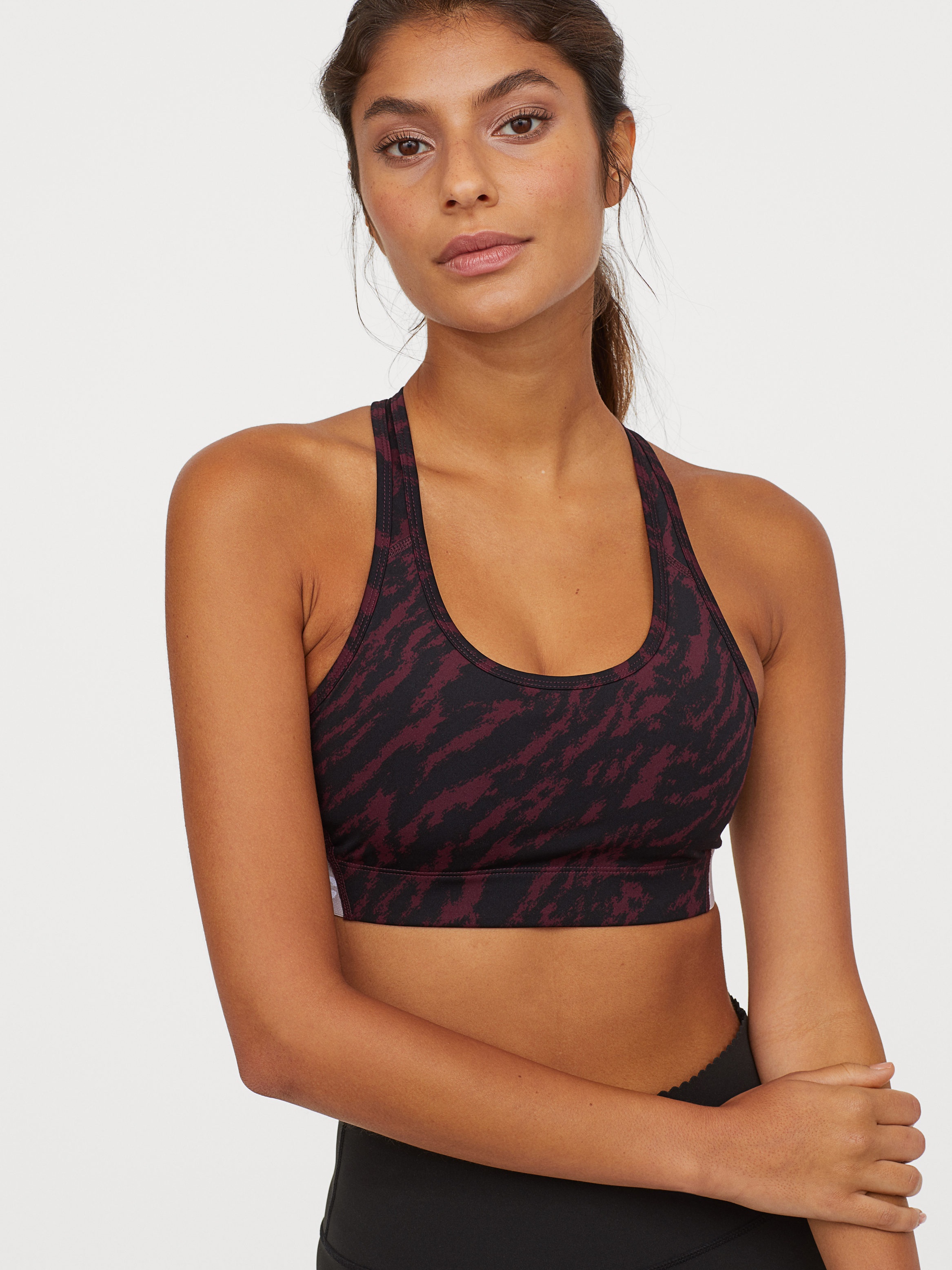 

Спортивный топ H&M Sport 0754238 S Бордовый