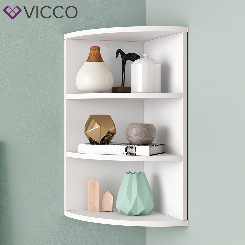 

Угловая полка Vicco Ecki, 3 ячейки, 60x30, белый