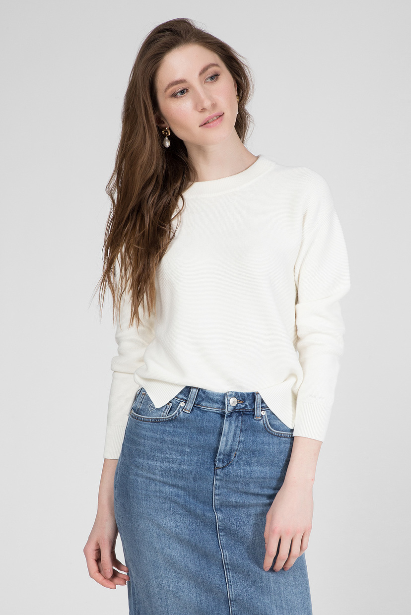 

Женский белый джемпер TEXTURED Gant M 4801126