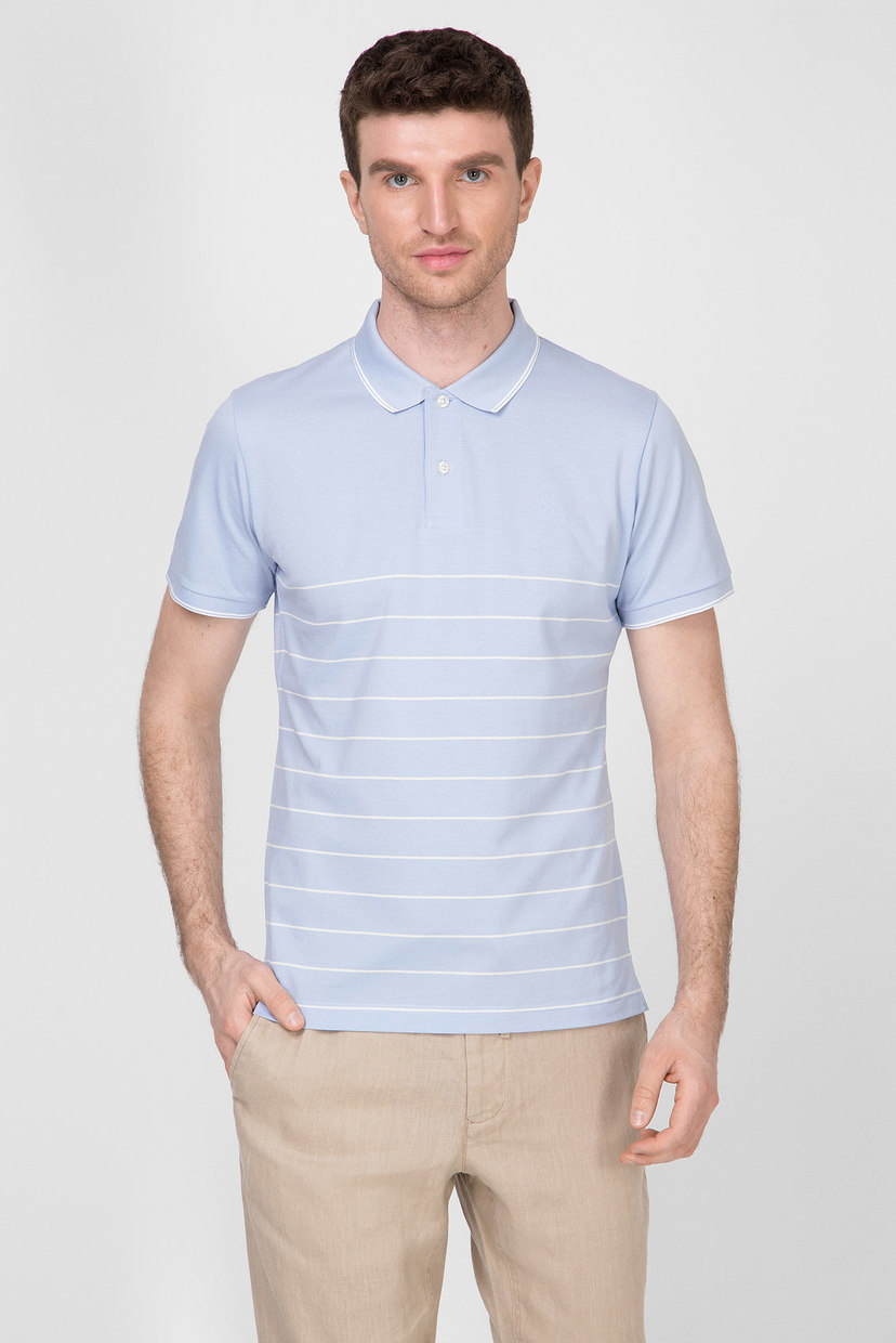 

Мужское голубое поло STRIPED OXFORD PIQUE Gant XXL 2012055