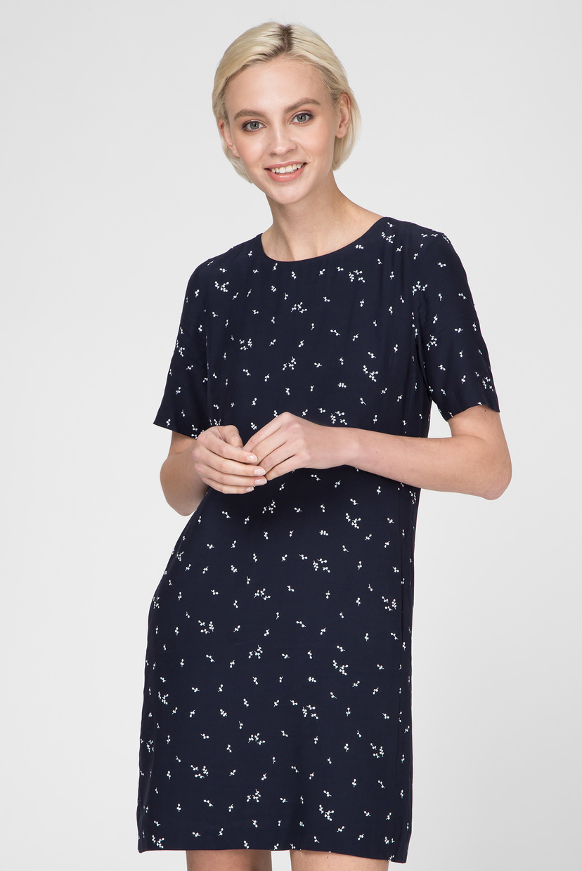 

Женское темно-синее платье MICROFLOWER PRINT Gant 36 4501037