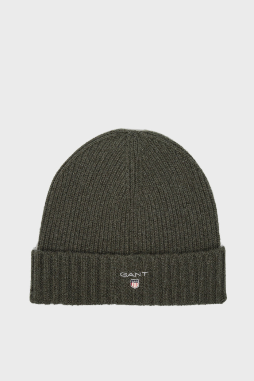

Мужская зеленая шерстяная шапка WOOL LINED Gant OS 9910000