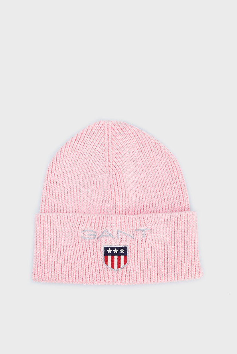 

Женская розовая шапка MEDIUM SHIELD RIB BEANIE Gant L/XL 991025