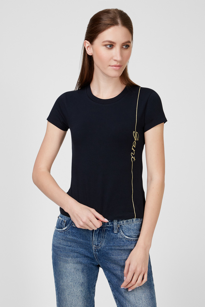 

Женская черная футболка GANT SCRIPT Gant 176 605163
