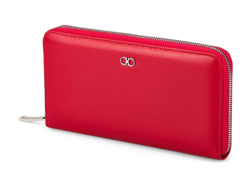 

Женский кошелек - клатч из натуральной кожи Salvatore Ferragamo 8081 E Red красный