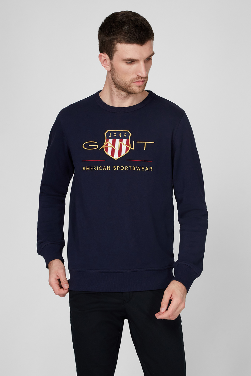 

Мужской темно-синий свитшот ARCHIVE SHIELD C-NECK Gant S 2046071