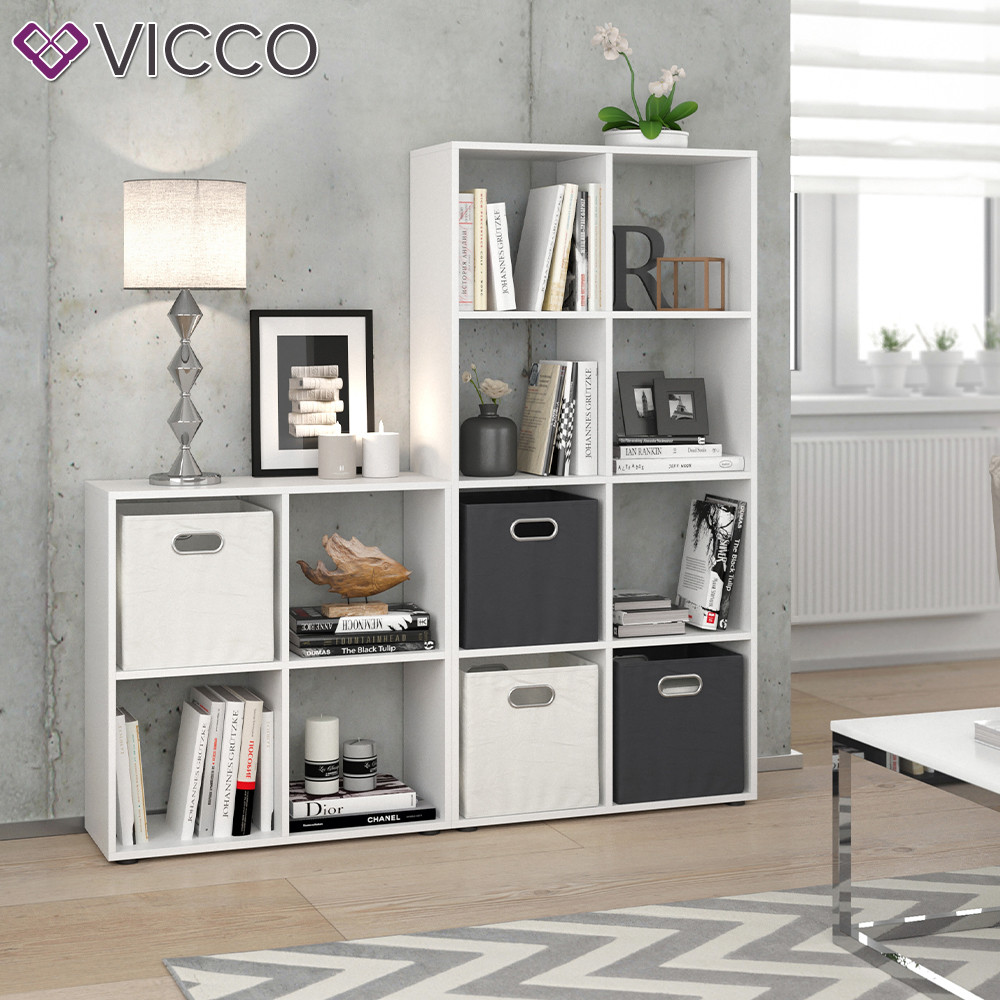 

Шкаф перегородка Vicco Scutum, 8 полок, 143x70 белый