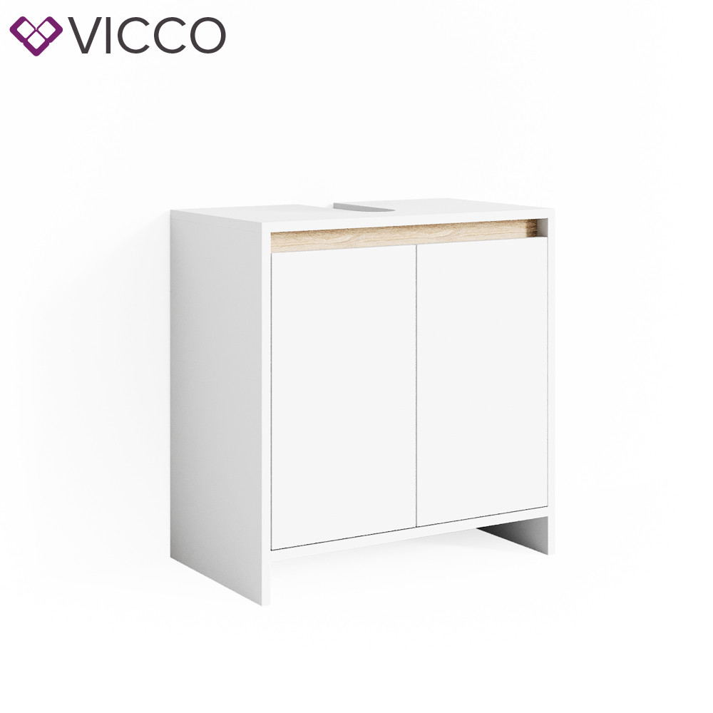 

Шкаф для раковины Vicco Emma, 58x60, белый, сонома