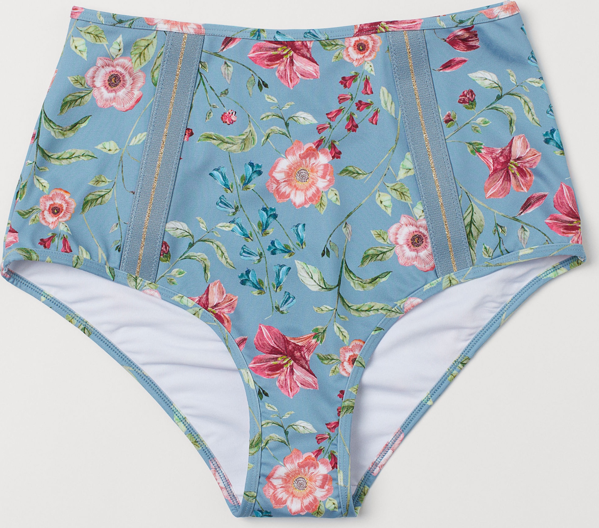 

Нижняя часть купальника H&M 7132009 42 Светло-бирюзовый/Цветы
