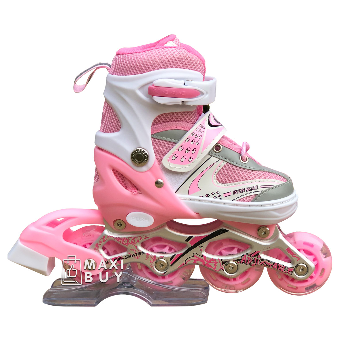 

Роликовые коньки раздвижные SkateX Happy Joy 34-37 Розовый