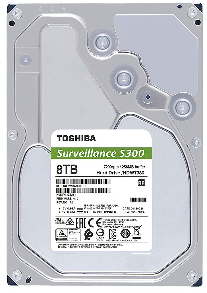 

Жесткий диск Toshiba S300 8TB 7200rpm 256MB HDWT380UZSVA 3.5" SATA III