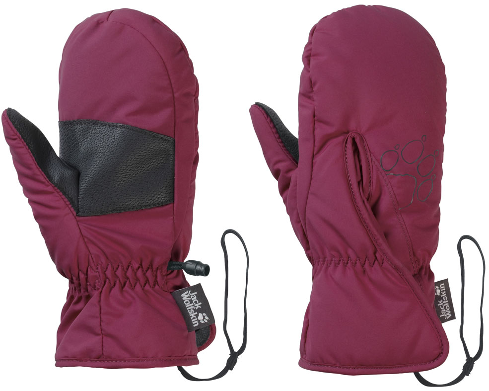 

Варежки Jack Wolfskin Easy Entry Mitten Kids 1900184-2063 104 Бордовые