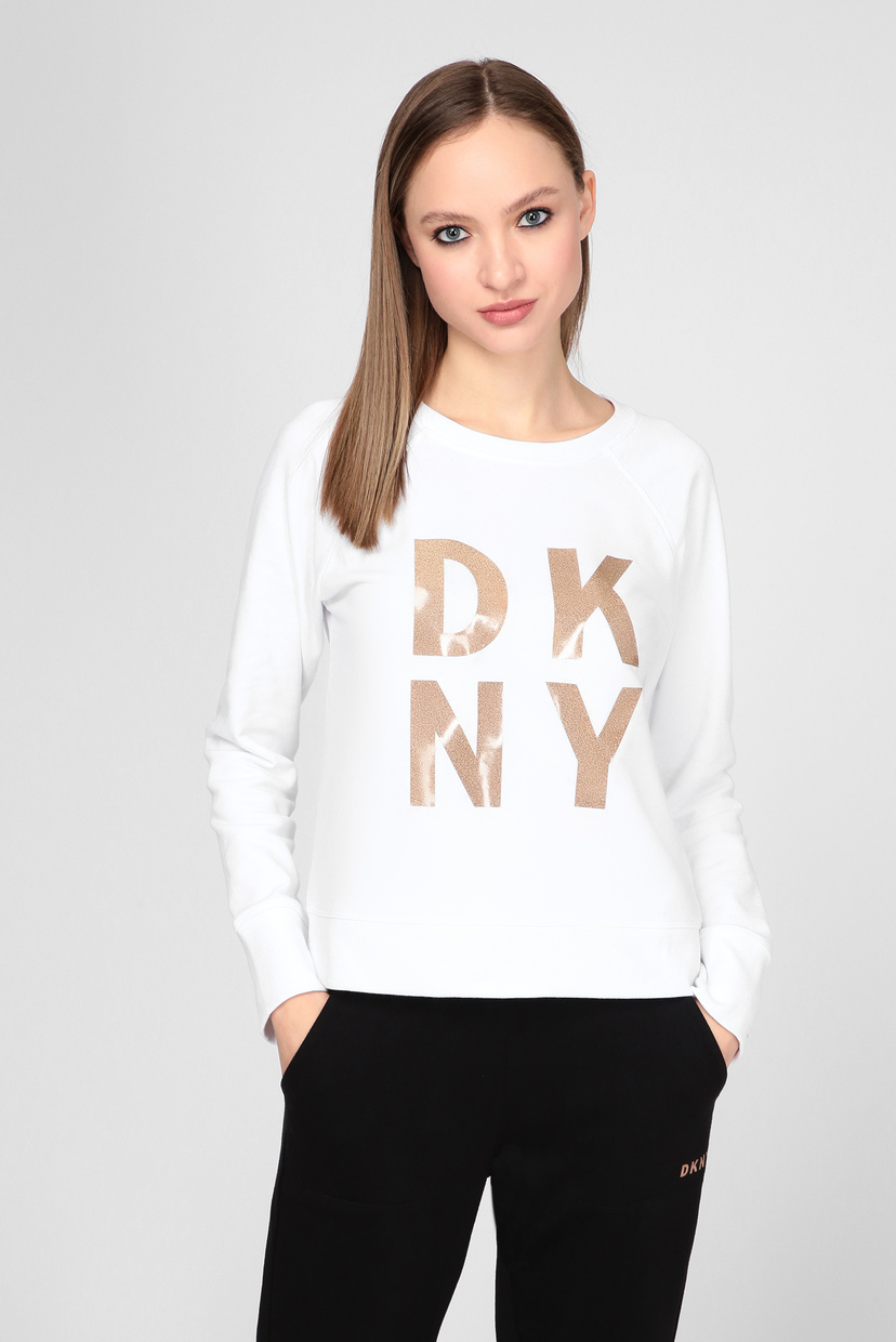 

Женский белый свитшот TERRY FOIL STACKED L DKNY XS DP0T7990