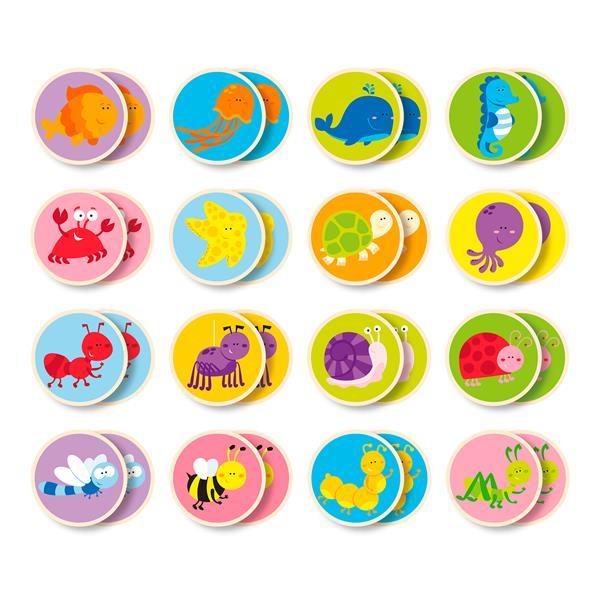 

Настольная игра Viga Toys Мемори-фауна, 32 карточки (50126)