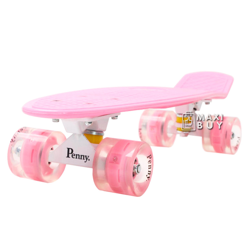 

Скейт пенни борд SkateX Penny MultiColor светло-розовый 22"