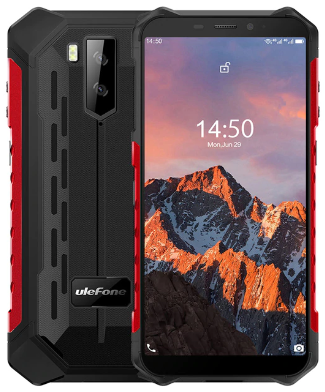 

UleFone Armor X5 Pro 4/64 Gb red IP68, 5.5", Helio A25, 3G, 4G, NFC